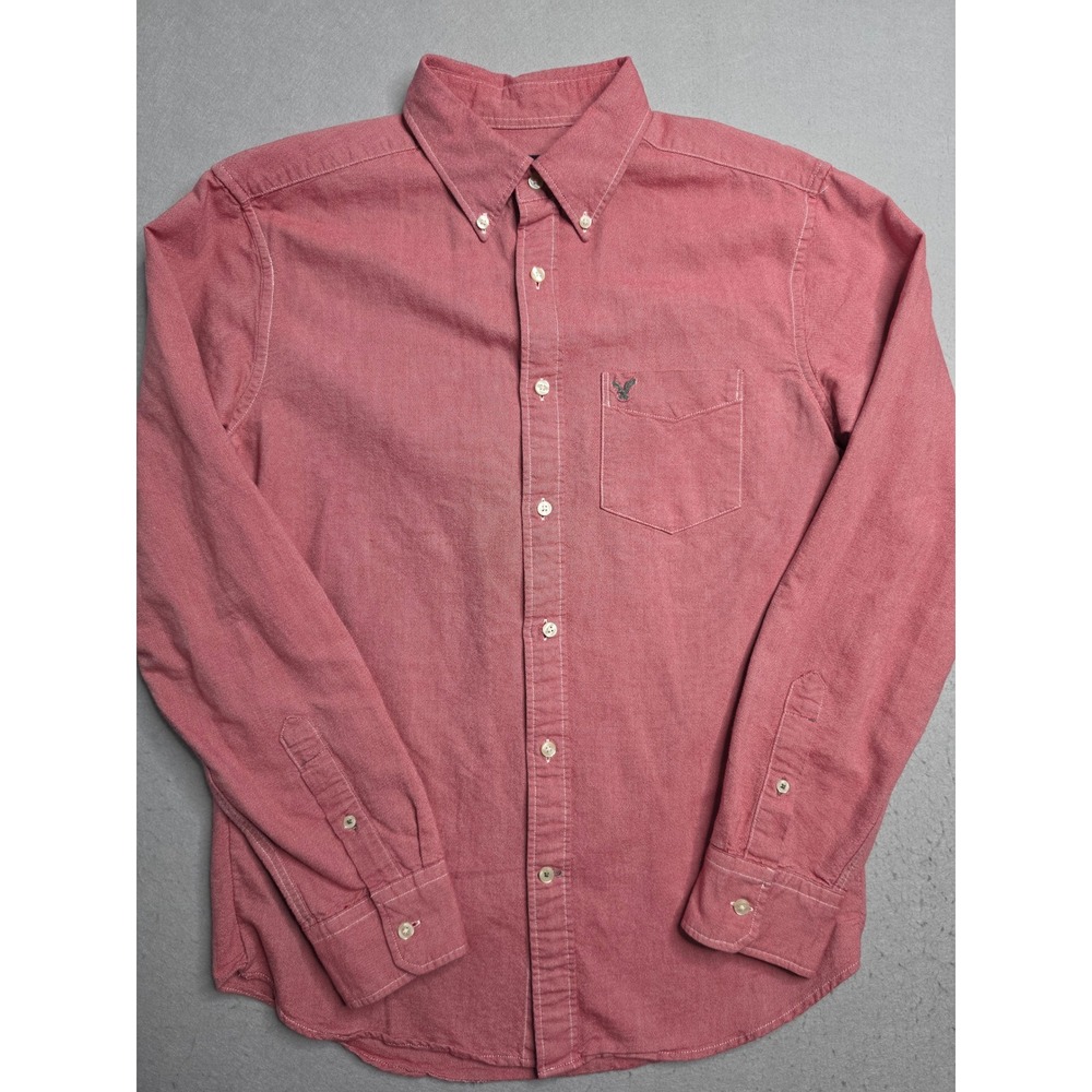 American Eagle Outfitters Shirt Men's Medium Dusty Rose Classic Fit Button-Down